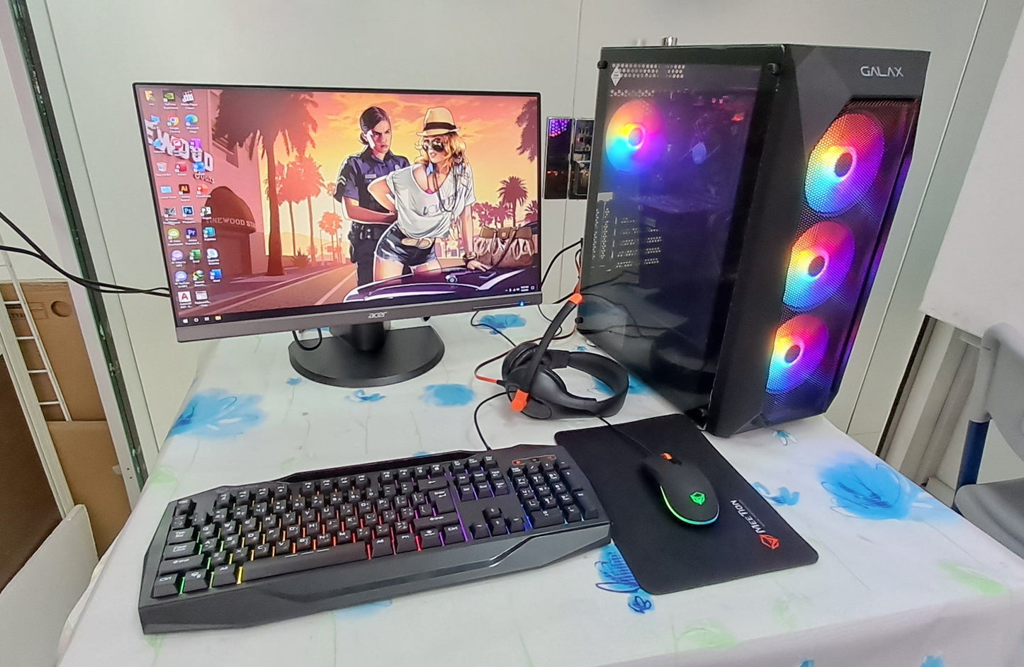 CORE i9 9900K 5.0GHZ, 32GB DDR4 RAM, NVIDIA RTX 2060 6GB GRAPHICS CARD, NEW GAMING 144 HERTZ GALAX WIDE LED SCREEN