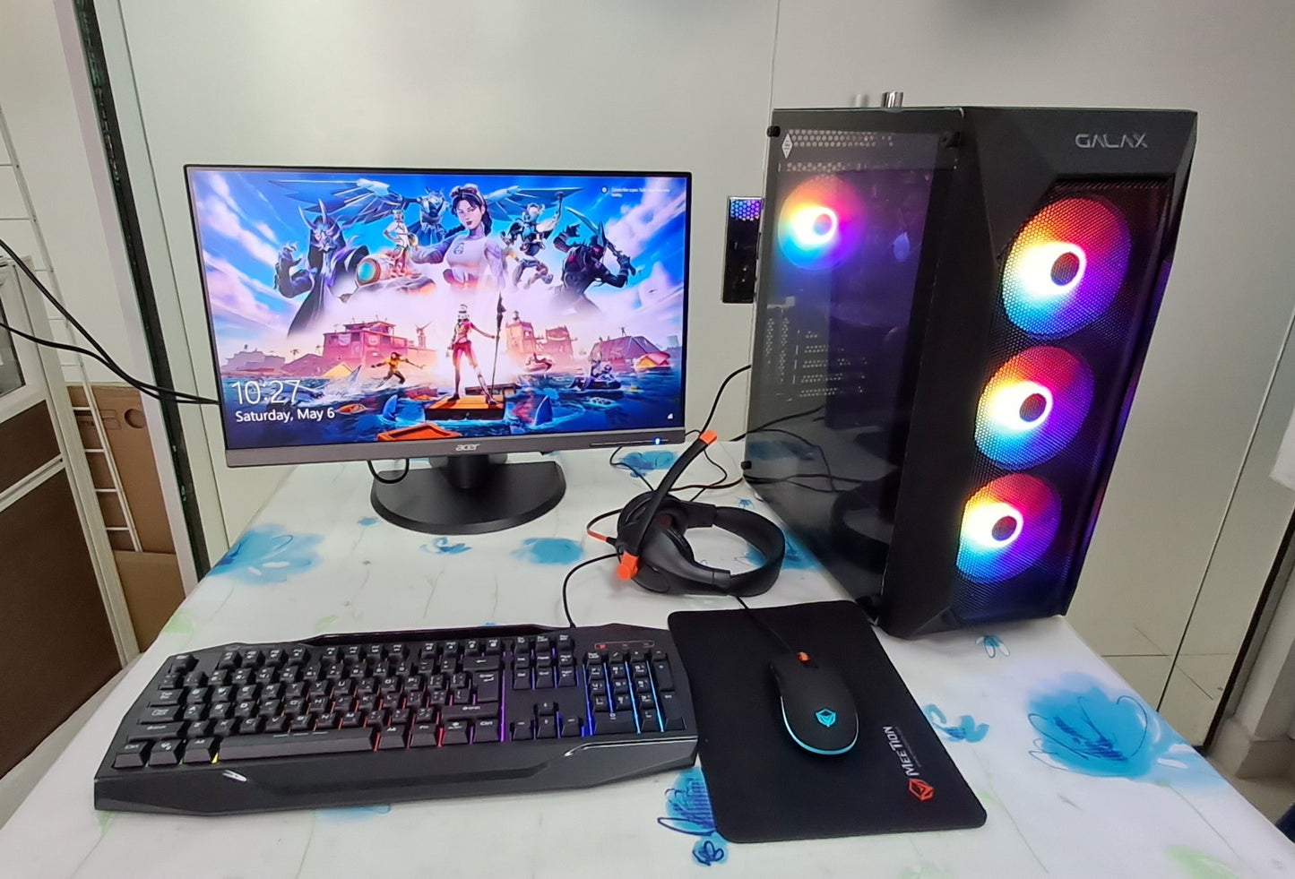CORE i9 9900K 5.0GHZ, 32GB DDR4 RAM, NVIDIA RTX 2060 6GB GRAPHICS CARD, NEW GAMING 144 HERTZ GALAX WIDE LED SCREEN