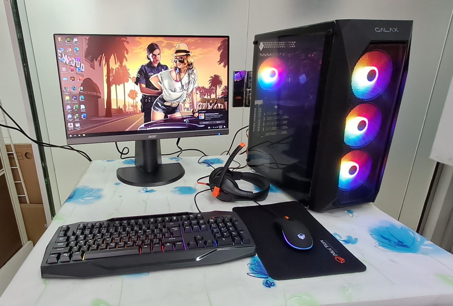 CORE i9 9900K 5.0GHZ, 32GB DDR4 RAM, NVIDIA RTX 2060 6GB GRAPHICS CARD, NEW GAMING 144 HERTZ GALAX WIDE LED SCREEN
