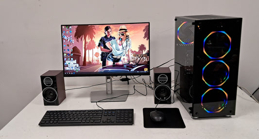 INTEL CORE i7 3.6GHZ, 16GB RAM, 8GB RX 580 GRAPHICS CARD, 256GB SSD, 500GB HDD, 24 INCH LED SCREEN, GAMING KEYBOARD MOUSE HEADSET