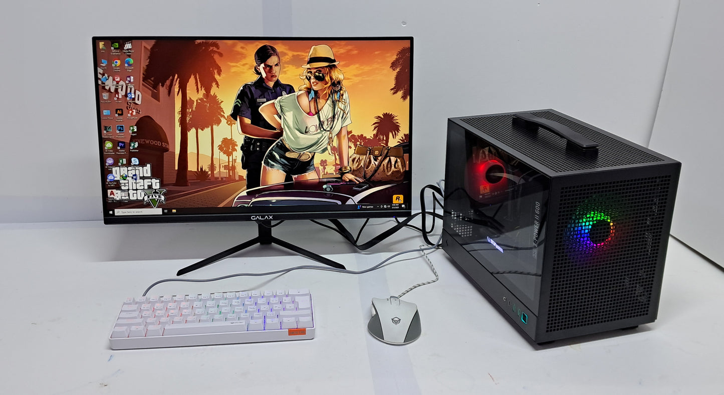 12TH GEN i5 12400F | 32GB DDR4 | RTX 4060 8GB | MECHINIST ITX MOTHERBOARD | 144 HERTZ LED SCREEN